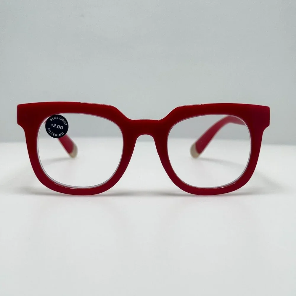 Peepers 3078 Harlow Red Eyeglasses Eye Glasses Frames Readers +2.00 - Picture 3 of 6